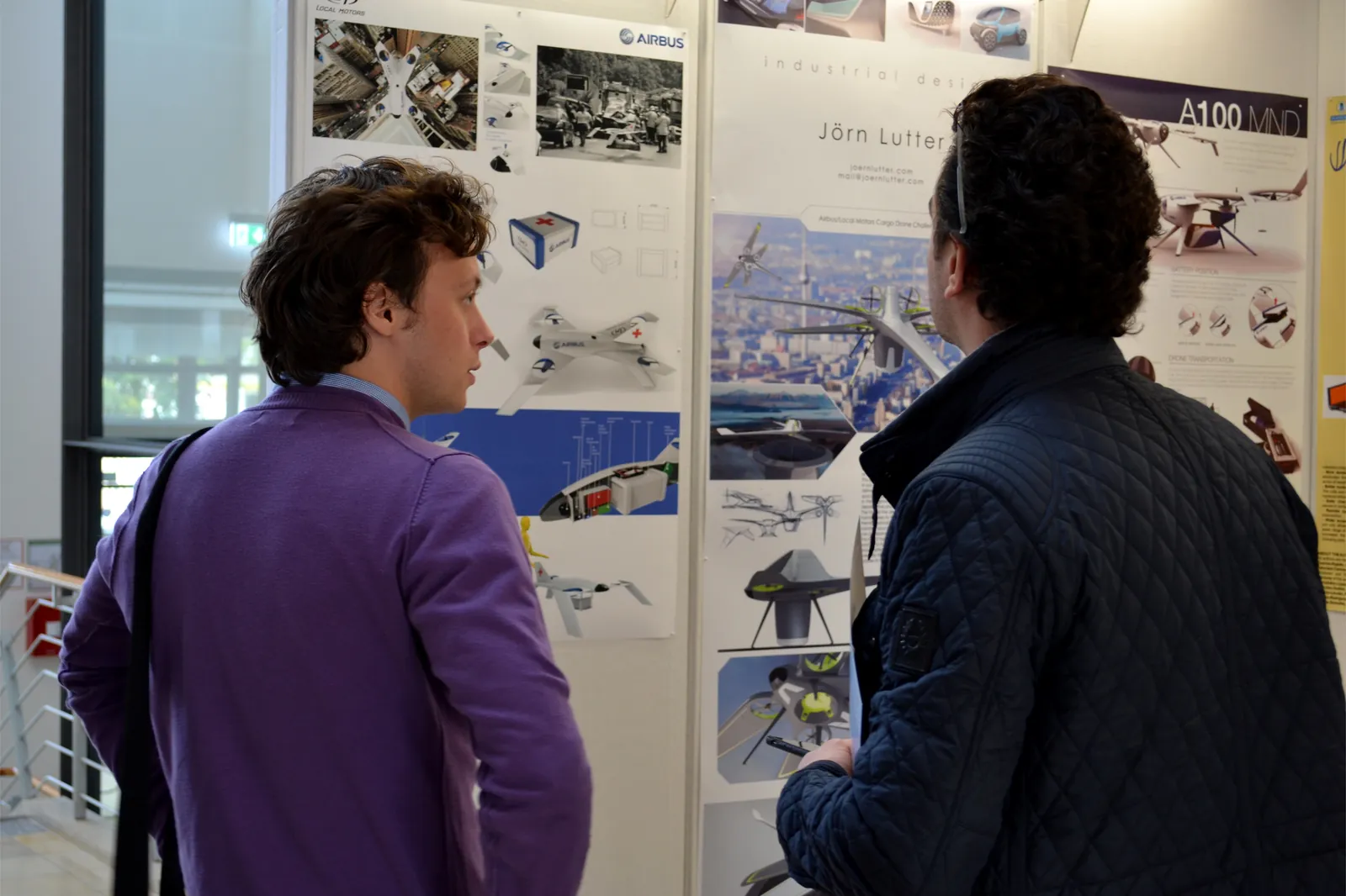 Igor presenting the Gerridae cargo drone at Drone Expo, Berlin