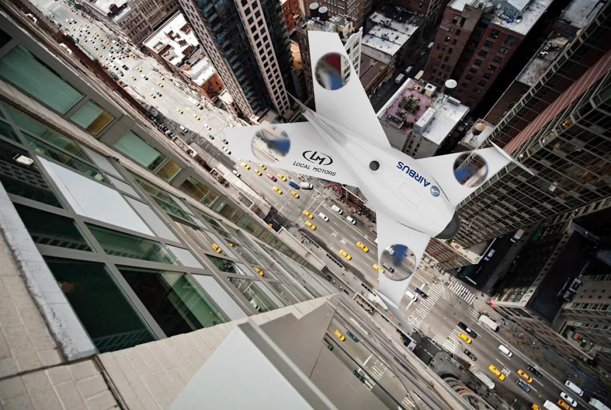 Above the city on a cargo run