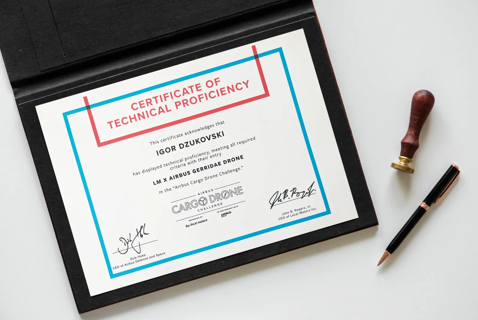 Certificate of Technical Proficiency, Airbus Cargo Drone Challenge