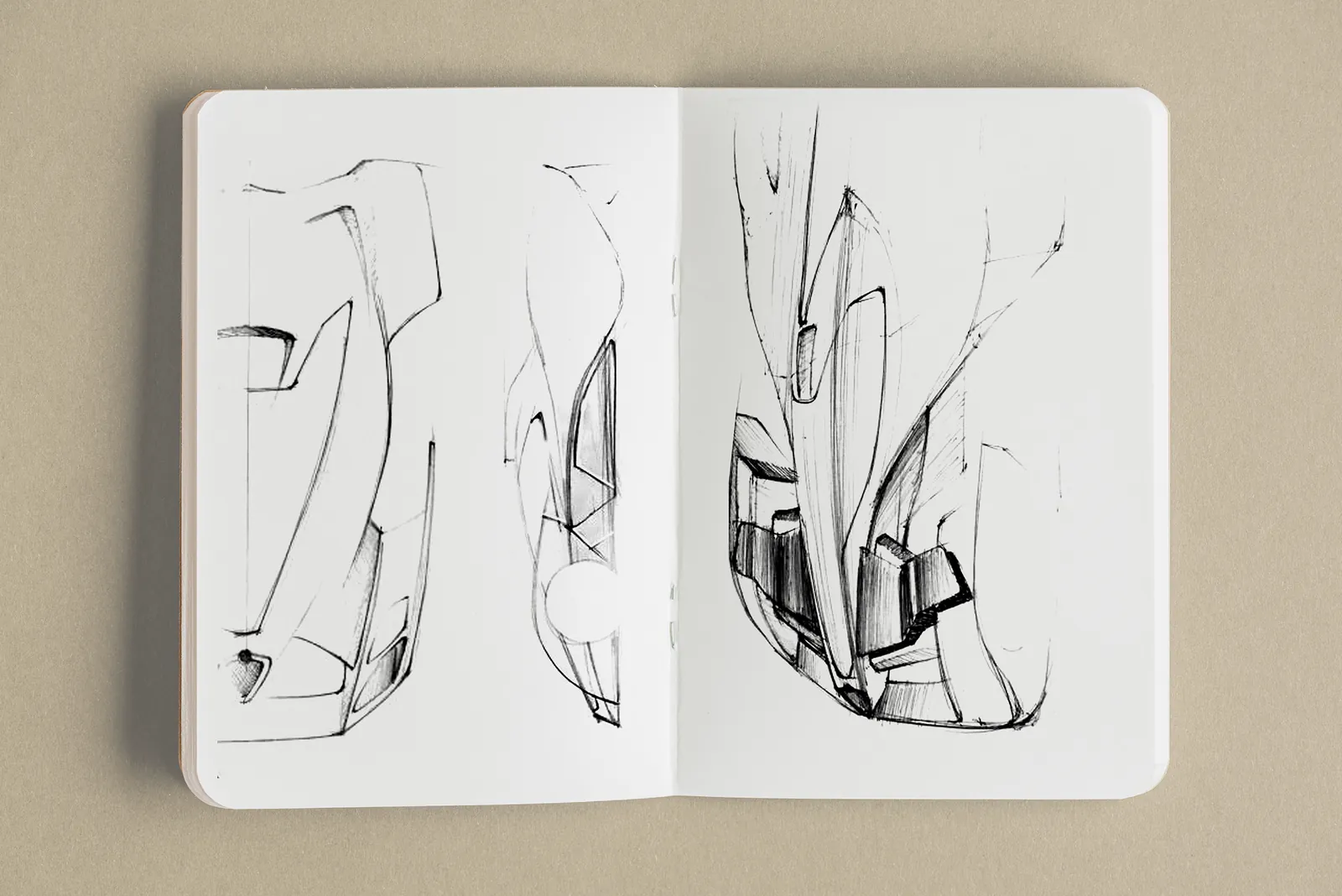 Sketchbook: the earliest exploration of the form