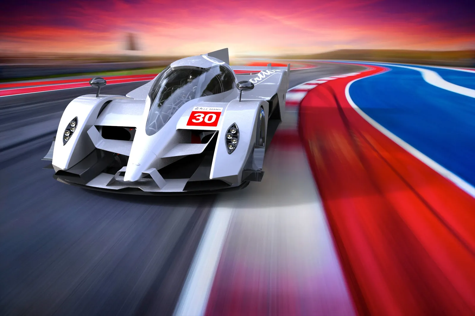 Race render: the Le Mans scenario