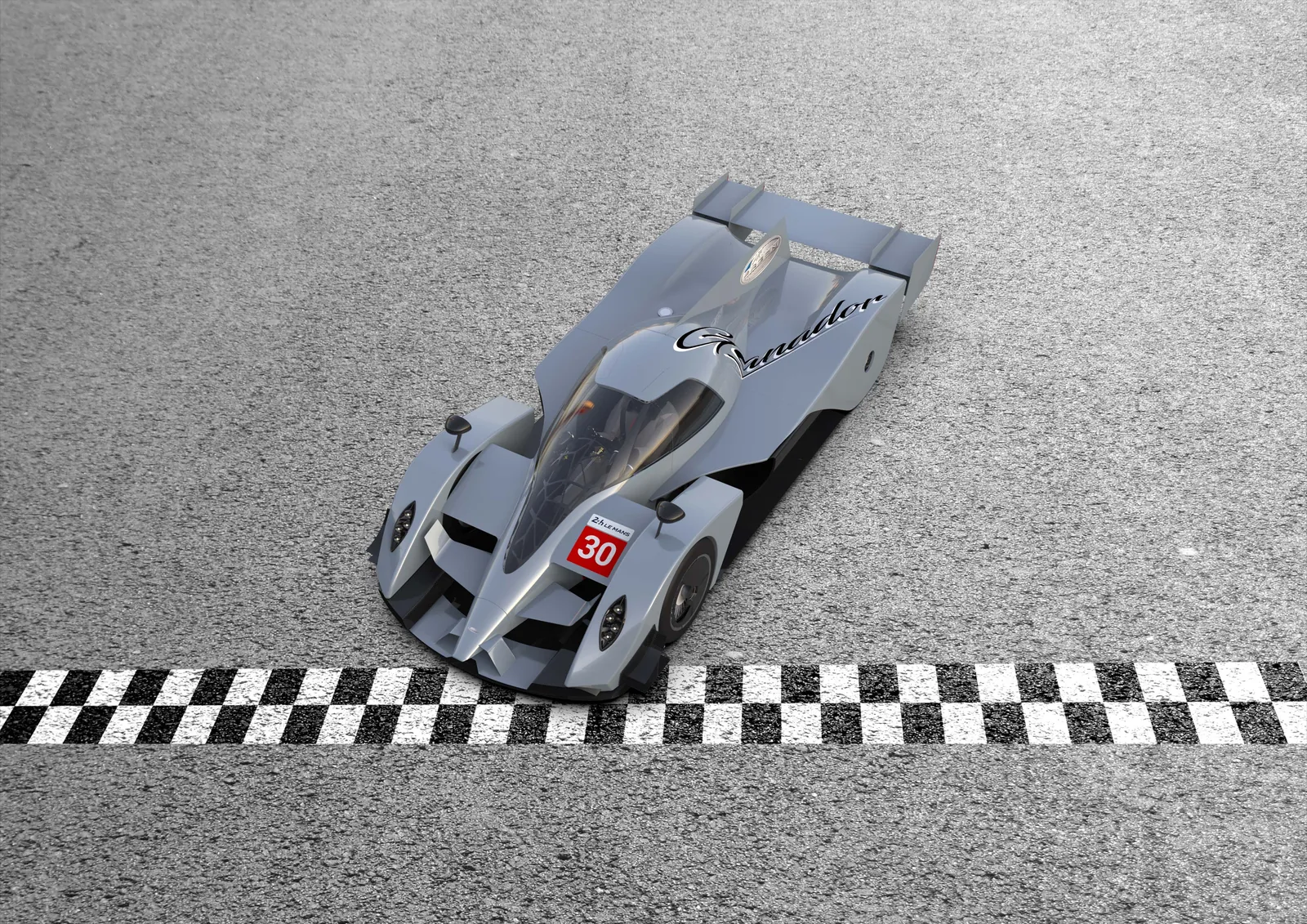 Overhead on the start-finish line