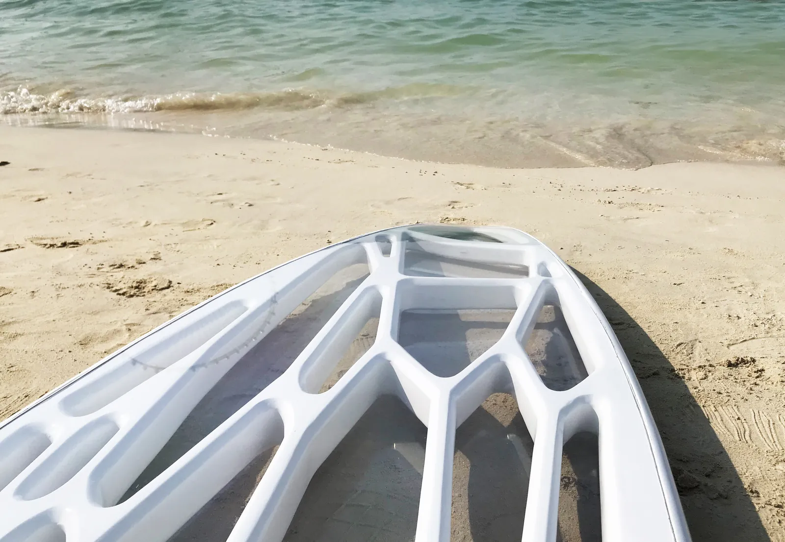 At the water’s edge, ready to paddle out
